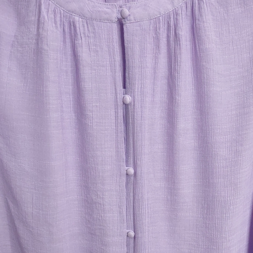 COUNTERPARTS Purple Button-Up Women's Top - Picture 6 of 15